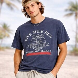 VTG Boxy Russell 1989 Five Mile Run Point Pleasant Beach NJ Single Stitch Blank